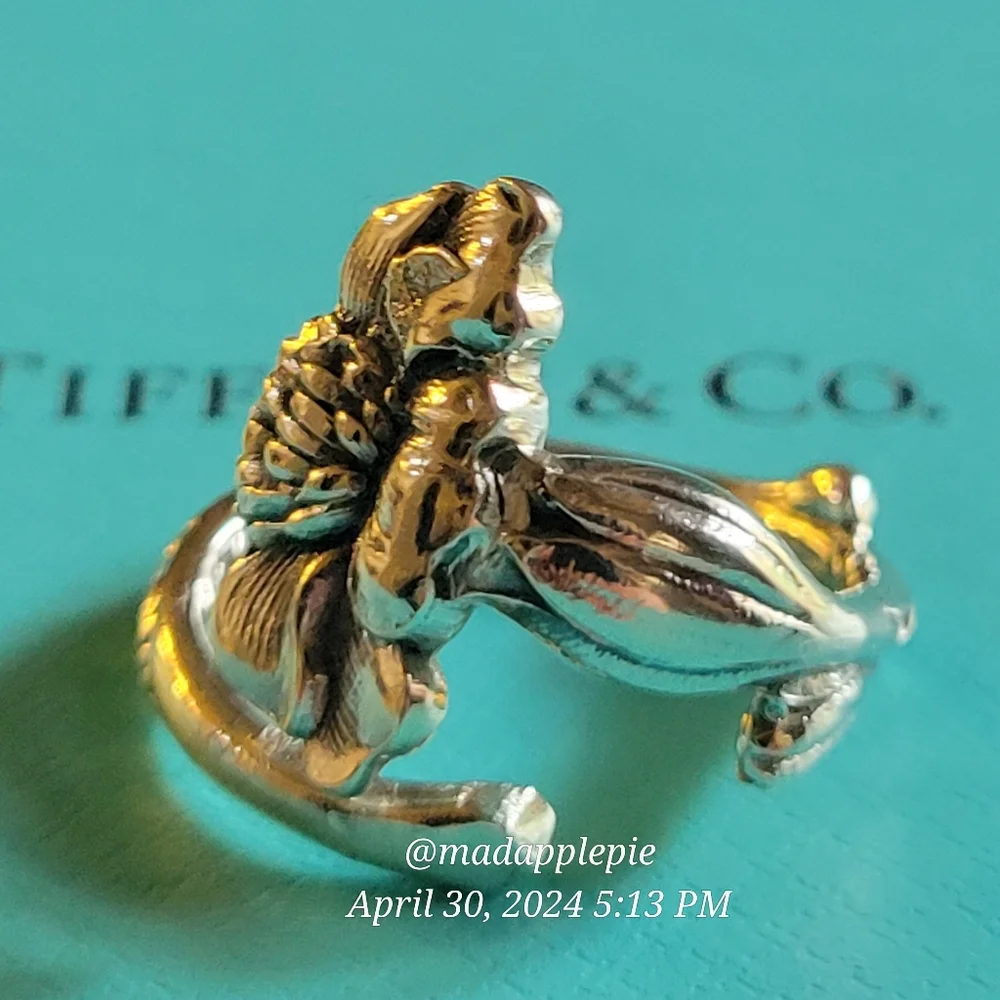 1885 Tiffany & Company Marigold Spoon Ring in Sterling Silver Luxury Vintage #30 - Picture 4 of 16